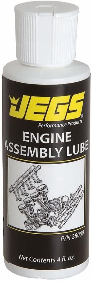 JEGS Lubricante de montaje del motor  4 oz  Fabricado en Estados Unidos  Compatible con todos los aceites de motor  Fortificado con zinc