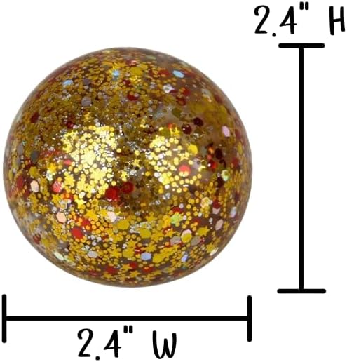 Bola de azúcar sensorial para ansiedad de 2.4 pulgadas, 4 unidades (lentejuelas brillantina)