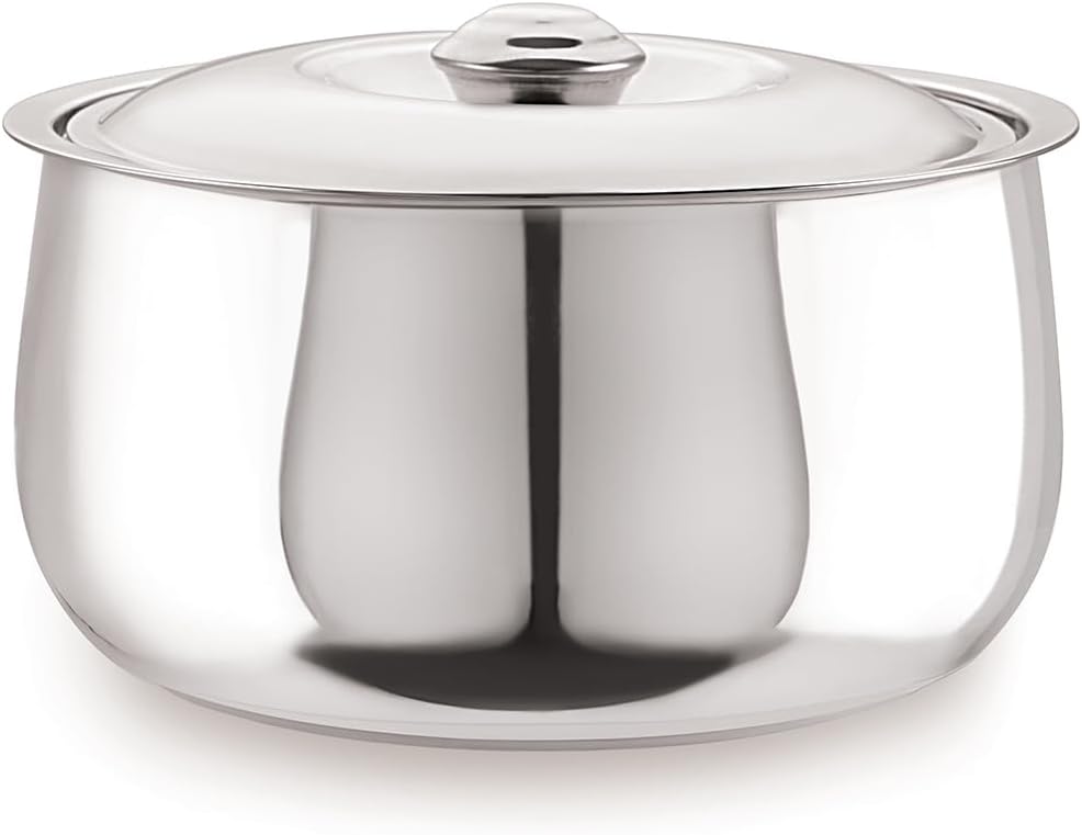 Juego de cazuela y olla de acero inoxidable – Estuche caliente de doble pared con aislamiento (67.6 fl oz2.11 QT)