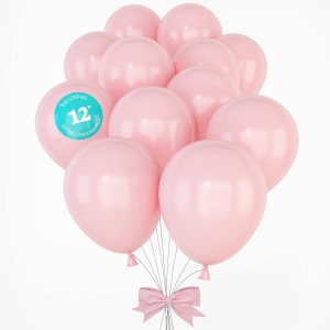 HOUSE OF PARTY Globos de fiesta de color rosa pastel, 100 unidades, globos de látex de un solo color de 12 pulgadas para decoraciones de fiesta de HOUSE OF PARTY Globos de fiesta de color rosa pastel, 100 unidades, globos de látex de un solo color de 12 pulgadas para decoraciones de fiesta de