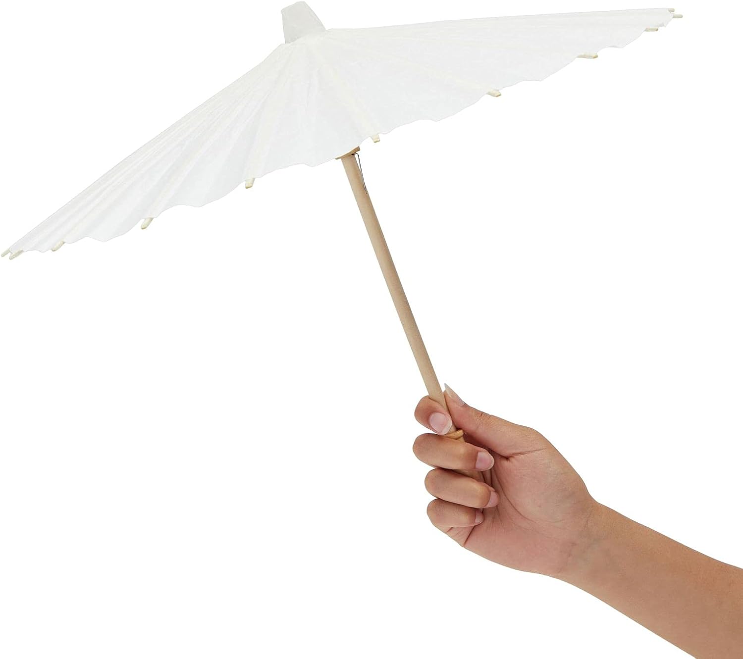 Sombrilla blanca pequeña para manualidades y accesorios fotográficos (15.5 pulgadas, blanco, paquete de 12), Blanco