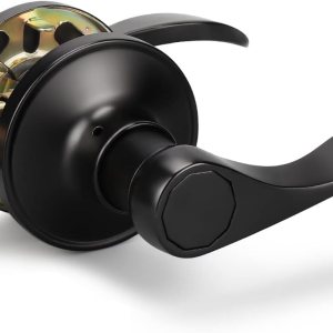 KNOBWELL Paquete de 15 manijas de puerta negras para interiores, perillas de puerta de paso con palanca para oficina, armario, pasillo, manija de KNOBWELL Paquete de 15 manijas de puerta negras para interiores, perillas de puerta de paso con palanca para oficina, armario, pasillo, manija de