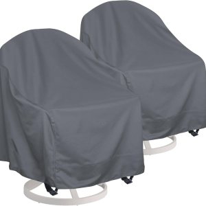 ZILOMI Paquete de 2 fundas giratorias para sillas de salón para exteriores, se adapta a la mayoría de sillas de patio o sillas de comedor giratorias ZILOMI Paquete de 2 fundas giratorias para sillas de salón para exteriores, se adapta a la mayoría de sillas de patio o sillas de comedor giratorias