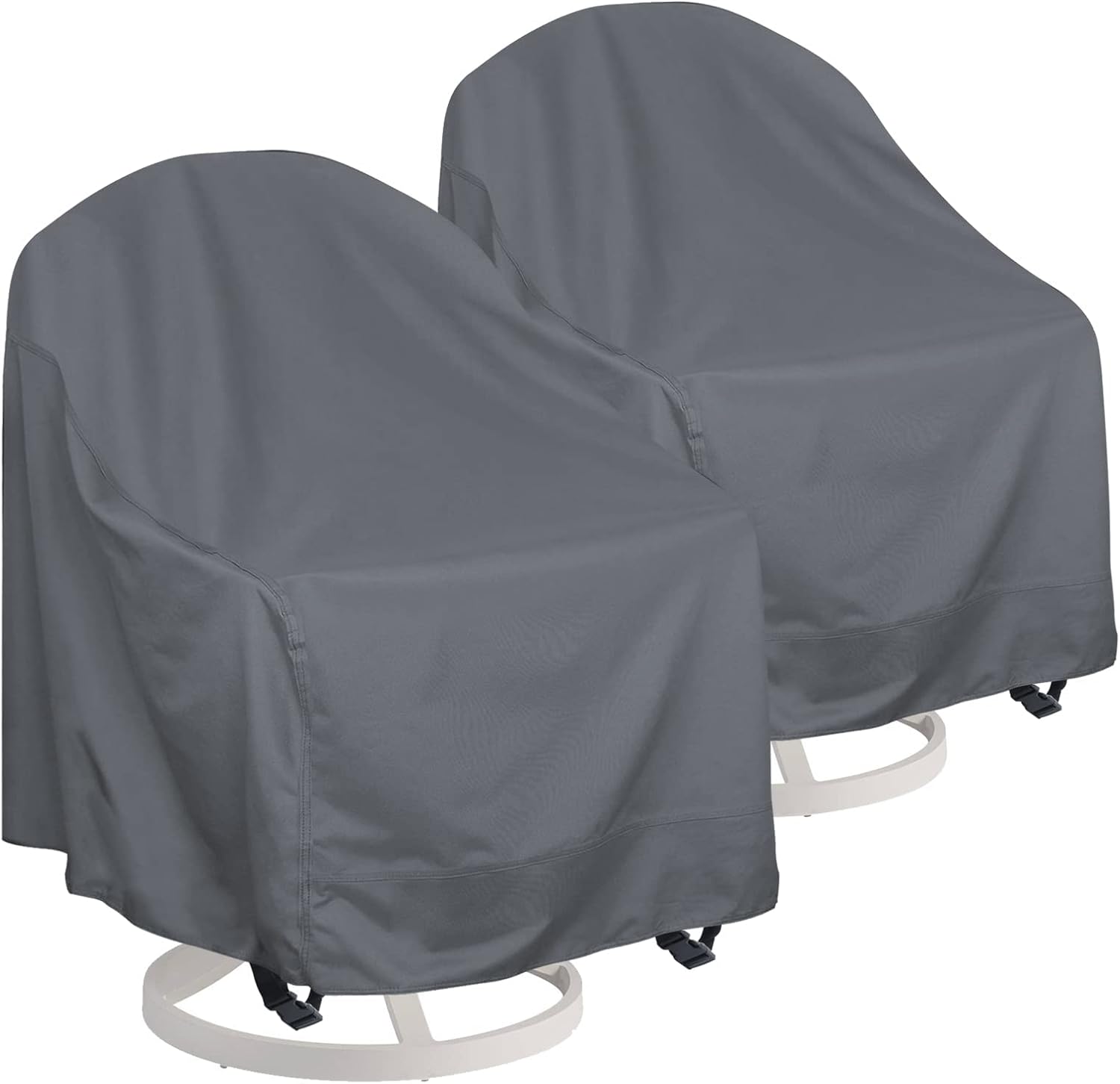 ZILOMI Paquete de 2 fundas giratorias para sillas de salón para exteriores, se adapta a la mayoría de sillas de patio o sillas de comedor giratorias