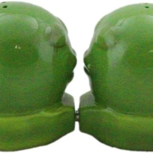 Ebros Gift For The Love Of Vegetables – Juego de 2 guisantes verdes en una vaina para besar magnéticos, de cerámica, salero y pimentero, juego de Ebros Gift For The Love Of Vegetables – Juego de 2 guisantes verdes en una vaina para besar magnéticos, de cerámica, salero y pimentero, juego de