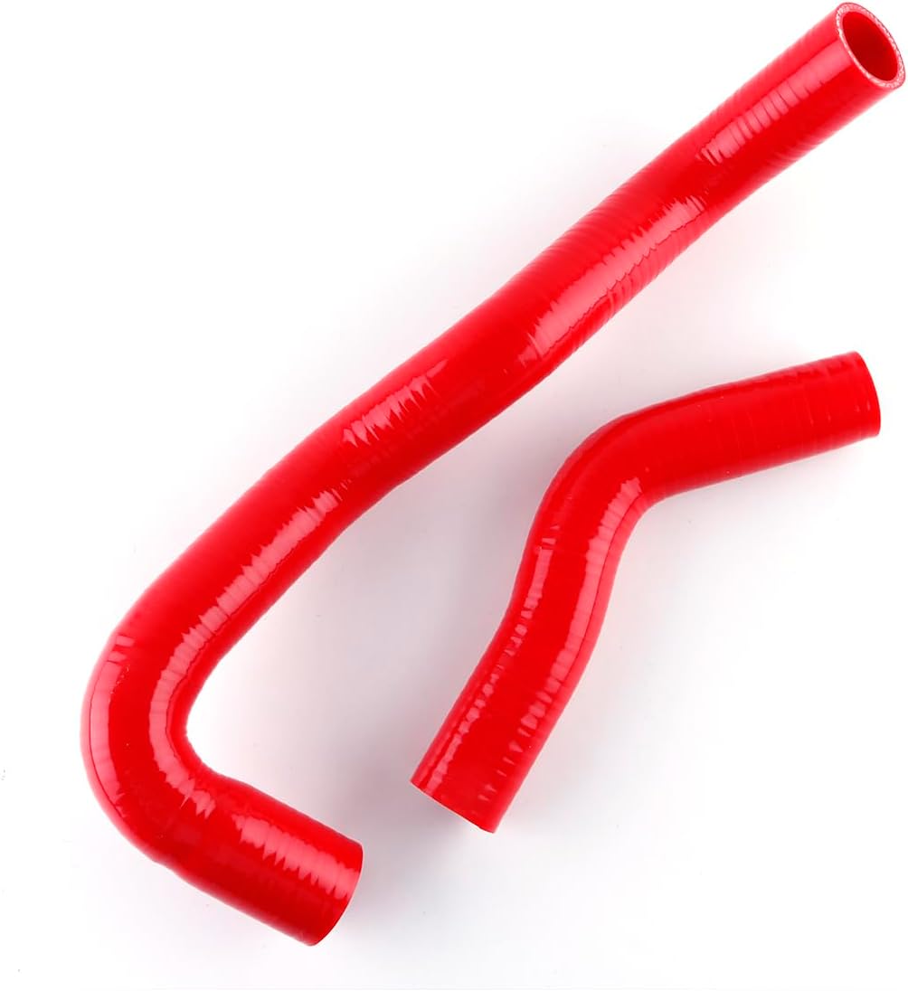 JOIUYOLJ Kit de manguera de radiador de silicona de 3 capas compatible con Toyota Hilux LN65 4Runner LN60 LN61 2.4 Diesel… (rojo)
