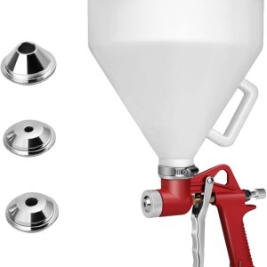 IRONMAX – Pistola pulverizadora de textura de aire, pulverizador de pintura ligera para paneles de yeso de 1.45 galones con 3 boquillas de 0.157in, IRONMAX – Pistola pulverizadora de textura de aire, pulverizador de pintura ligera para paneles de yeso de 1.45 galones con 3 boquillas de 0.157in,