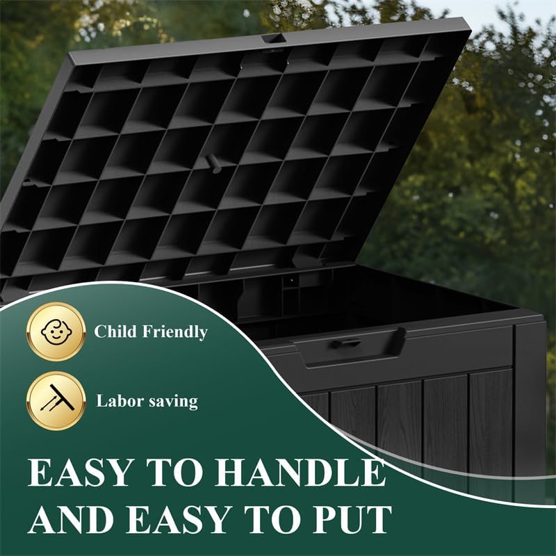 Caja de almacenamiento para exteriores, muebles de patio impermeables, herramientas de jardín, cojines, accesorios de piscina, banco de
