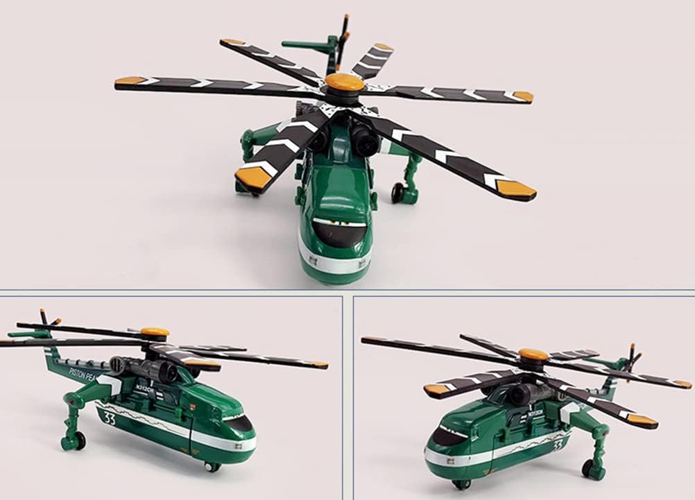 Avión de juguete clásico de aleación fundido a presión de metal polvoriento, para regalo de niños (avión n. 33)
