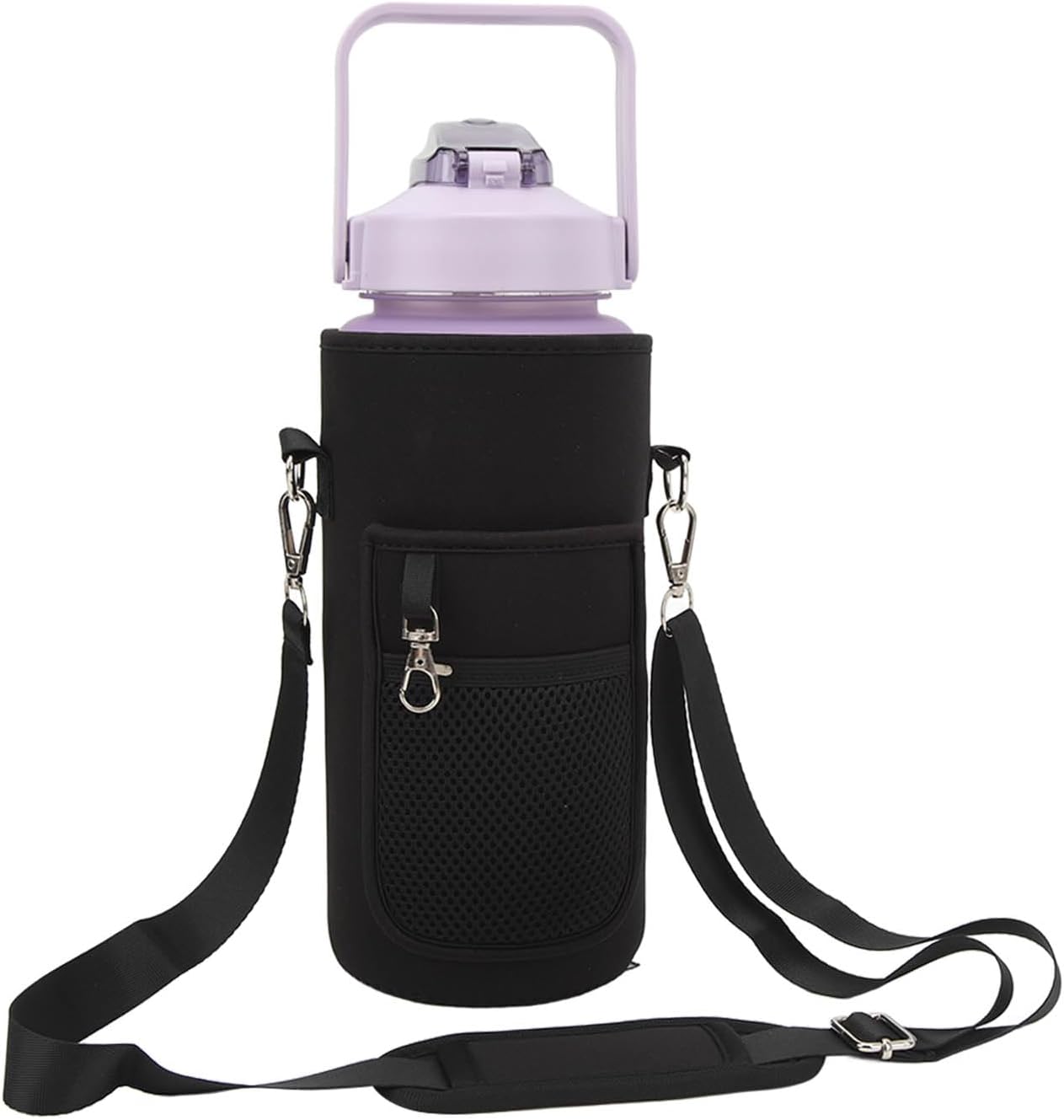 Fdit Cubierta de taza portátil tipo correa portátil para buceo al aire libre, hervidor de agua de 67.6 fl oz, extra grande, botella de agua de