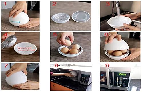 Egg Pod – Huevos de cocción de huevos, vaporizador de huevos perfectamente huevos y despega la cáscara