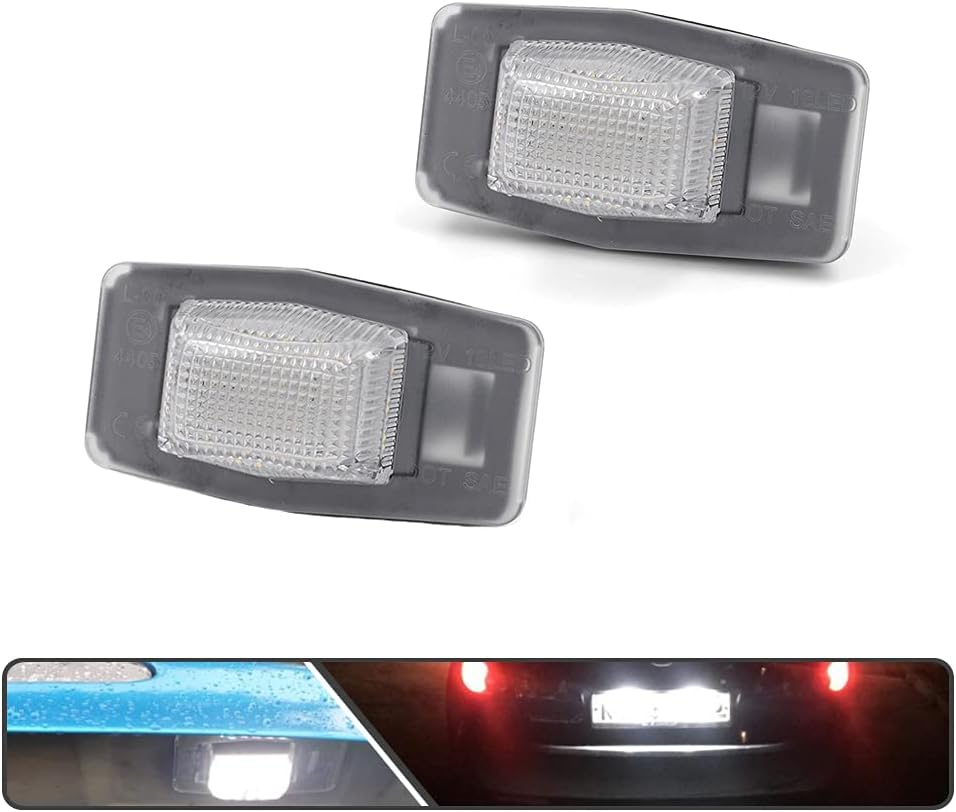 2 luces LED de matrícula para Mazda Miata MX-5 1999-2005Protege 99-03Protege5 02-03 alimentado por SMD xenón blanco LED de alta potencia libre de