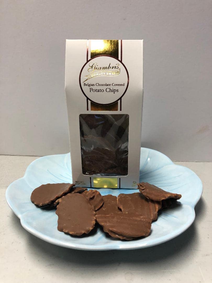 Giambri’s Quality Sweets-Belga – Patatas fritas cubiertas de chocolate con leche belga, 6 onzas