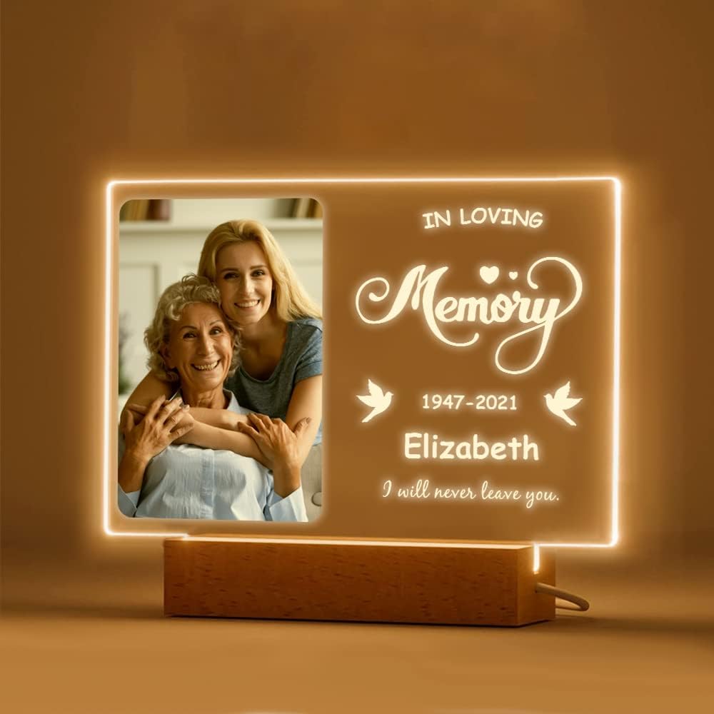 VEELU Regalos conmemorativos personalizados para la pérdida de mamá, regalos personalizados en memoria de un ser querido, regalos de condolencias,
