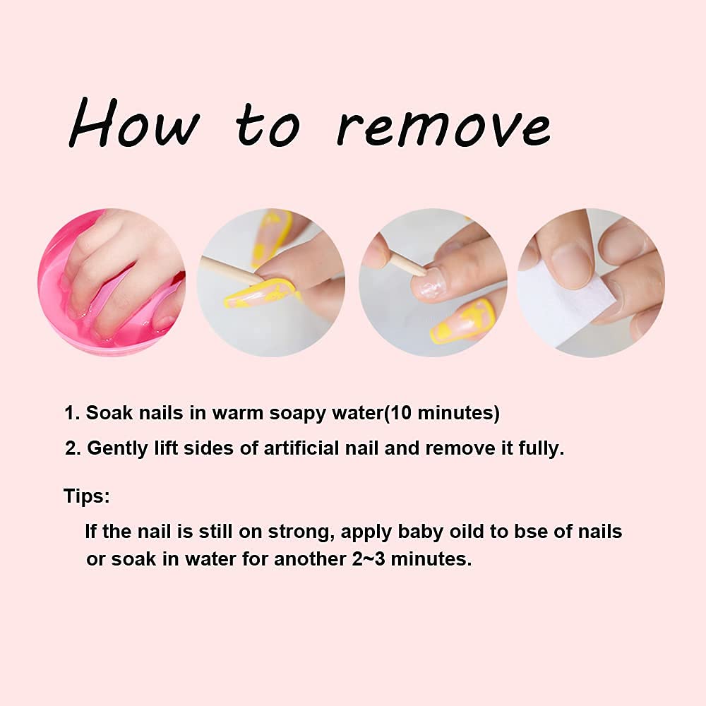 Coolnail – Uñas postizas francesas blancas y rosa nude, con forma cuadrada y ovalada, gel UV, uñas postizas para niñas, cobertura total, tips de