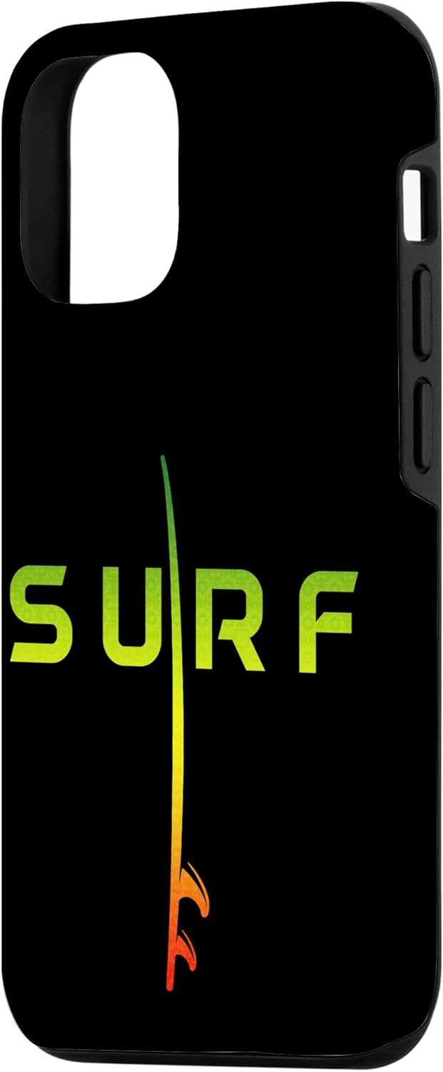 Funda para iPhone 1212 Pro Surf Board Surfing Beach Vintage Retro Surfer Case