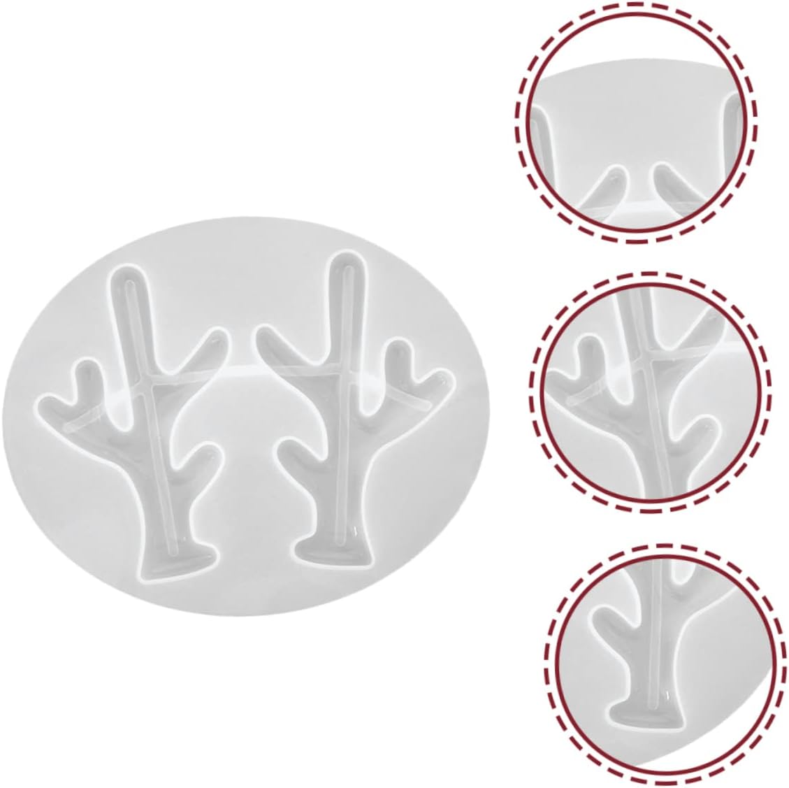 COHEALI 9 Pcs Antler Mold De para Gelatinas Silicone Molds Jeweled Hair Clips Jewlery Making Supplies Jewelry Making Supplies Jewelry Mold White Elk