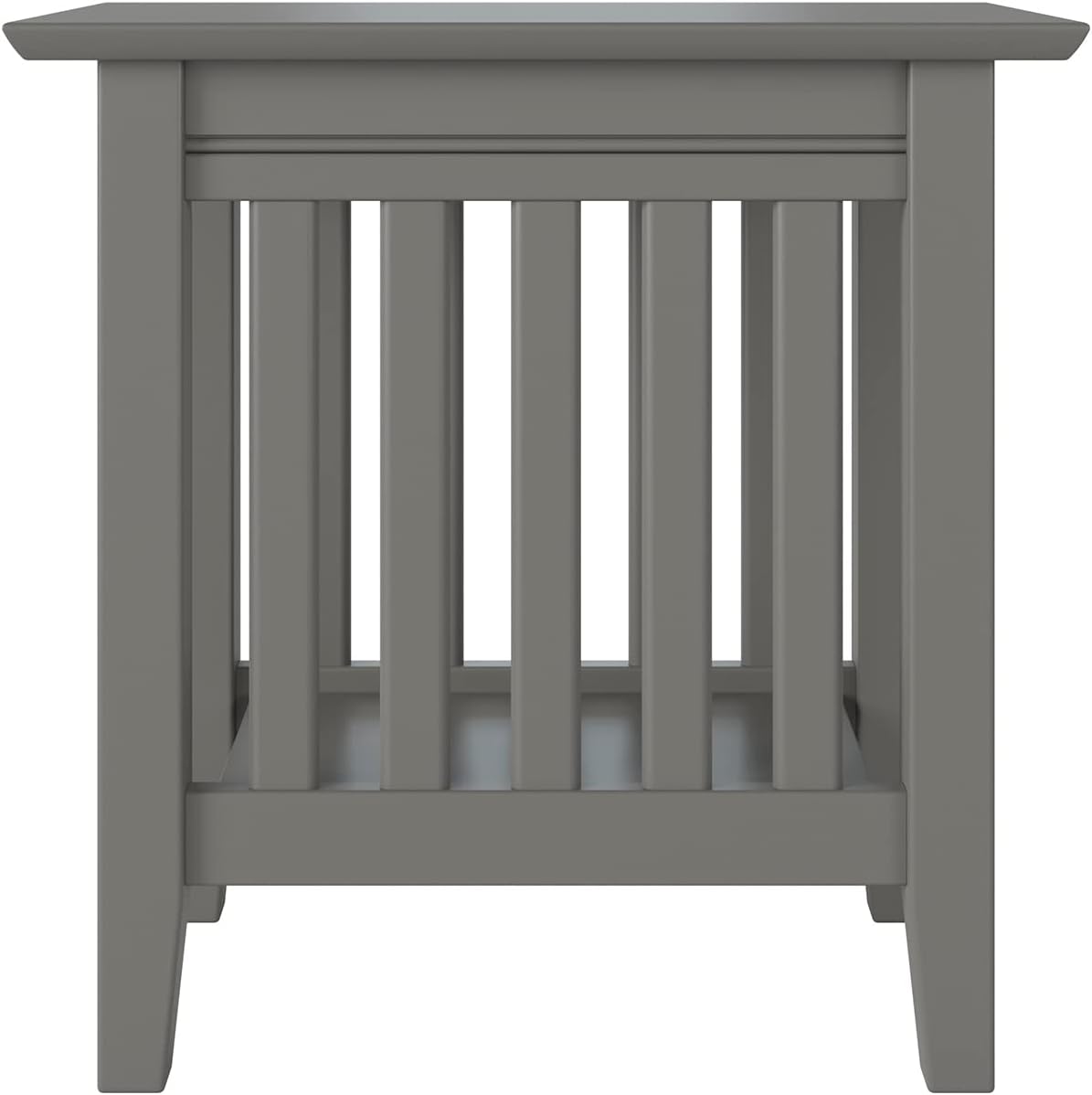 AFI, Mission, mesa auxiliar de madera maciza, 14 pulgadas, juego de 2, gris