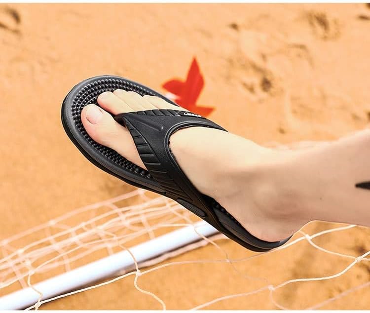 DSLED Sandalias de masaje para hombres y mujeres, sandalias de acupresión, pantuflas de masaje, alivio de fascitis plantar, talón, arco, artritis,