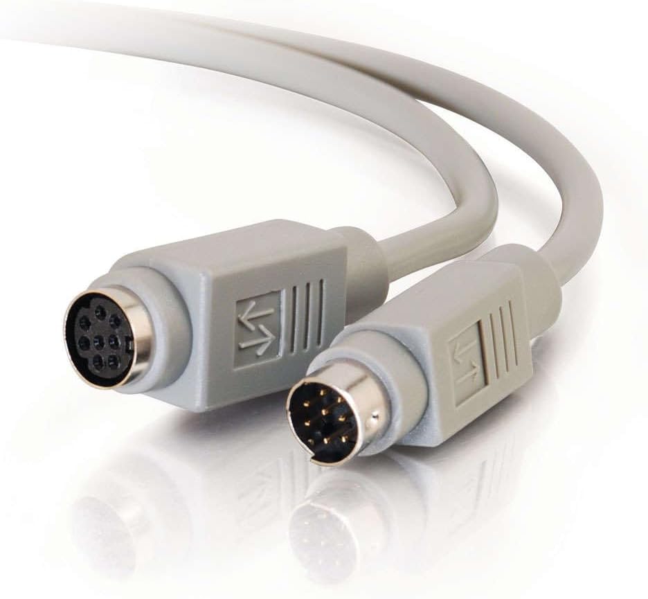 C2G 09569 8 pines Mini-DIN MF Serial RS232 cable de extensión Beige (10 pies, 10.0 ft)
