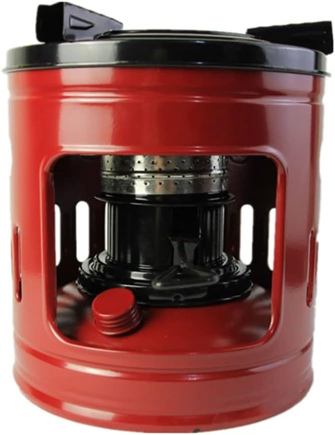 SHYDPM Calentador rojo de queroseno Iron Art para interiores y exteriores, mini calentador de queroseno de convección para acampar en interiores,