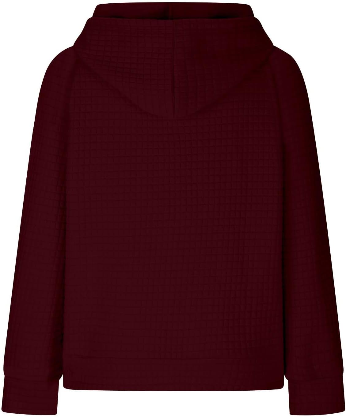 Ceboyel Sudaderas ligeras con capucha para mujer, de punto gofre, de manga larga, suéter lindo para adolescentes y niñas 2023