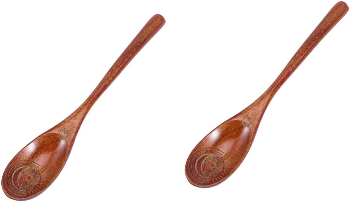 HOMSFOU Cucharas rituales para servir condimentos ensalada Cucharas para Comer Sales de baño Cucharas de sopa Café Lavado Mini Naturaleza Mini