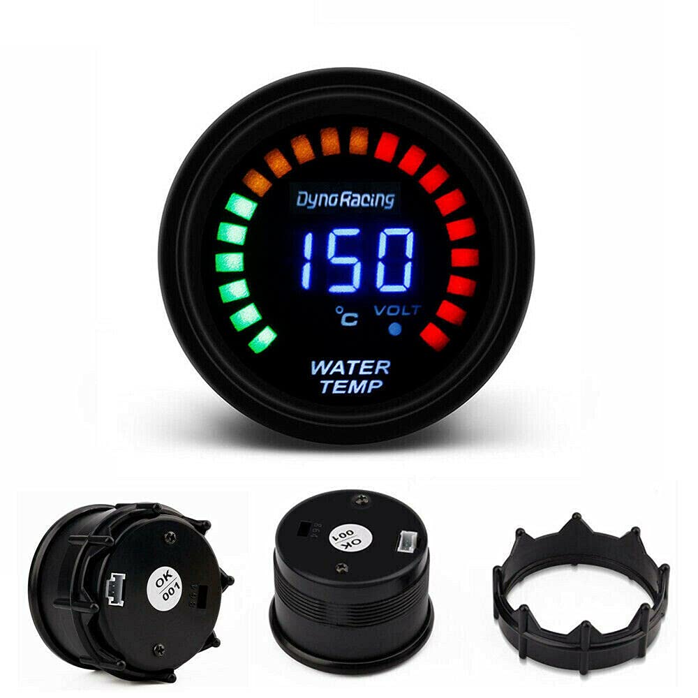 Medidor de temperatura de agua LED digital y analógico universal de 2 ” 2.047 in medidor de temperatura 40-150 Celsius con sensor de 18npt