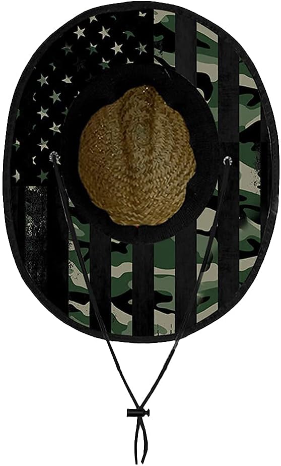 Alpha Defense Fire Co. Sombrero de paja  Sombrero bajo ala para hombres y mujeres  Incluye 1 protector facial