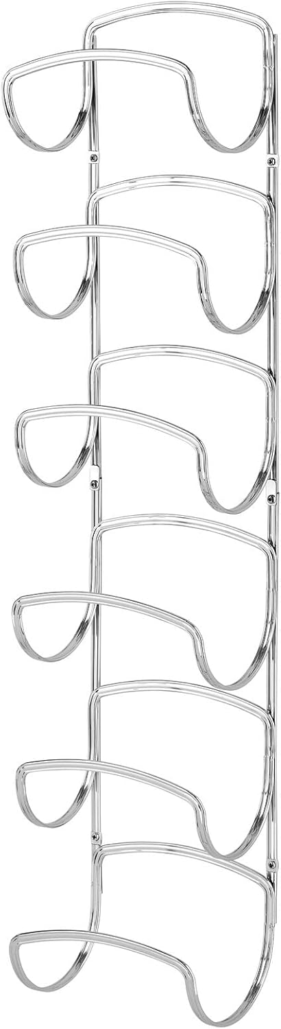 mDesign Toallero moderno y decorativo de seis niveles para baño, soporte y organizador, para montar en la pared, para almacenamiento de toallas de