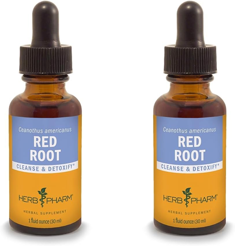 Herb Pharm Extracto líquido de raíz roja para limpieza y desintoxicación, 1 onza (DRROOT01) (paquete de 2)