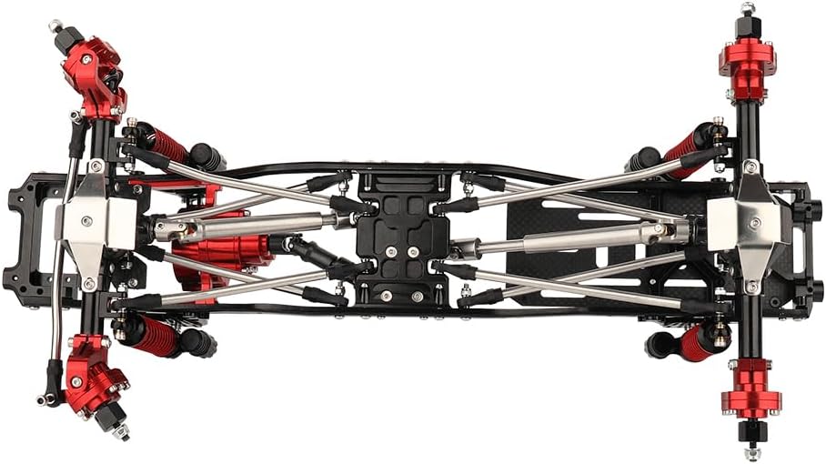 RZXYLRC 110 SCX10 II Marco de chasis de metal Control remoto Modelo de coche Simulación Escalada Actualización de coche Kit de reparación Piezas con