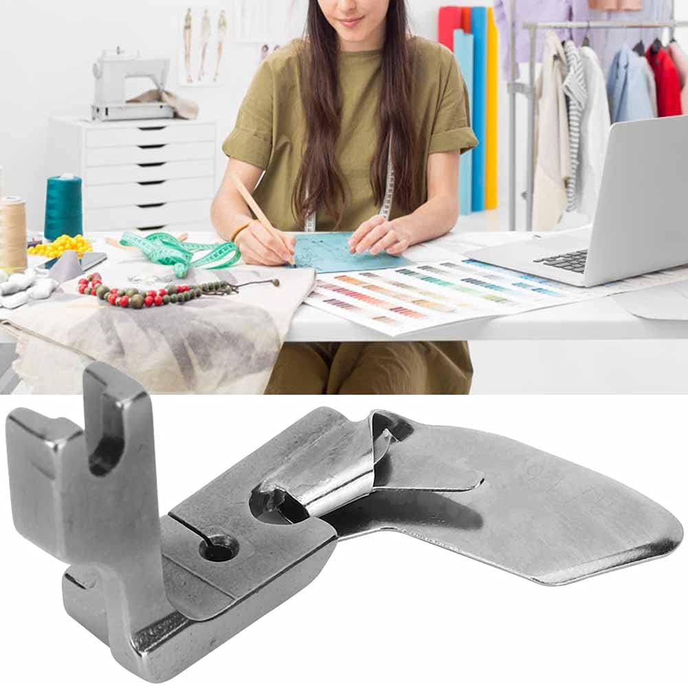 Juego de 3 piezas de pie de acero para máquina de coser plana de una sola aguja, accesorios para prensatelas, amplia compatibilidad con varias telas