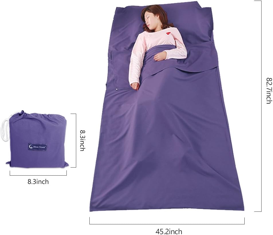 Mayper Saco de dormir forro camping hoja de viaje ligero hotel hoja compacto bolsa de dormir camping albergues juveniles