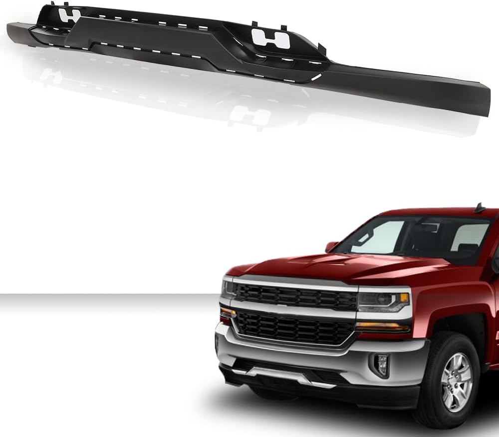 Cenefa inferior para parachoques delantero con agujeros de gancho de remolque compatible con Chevy Silverado 1500 2016-2018Silverado 1500 LD 2019,