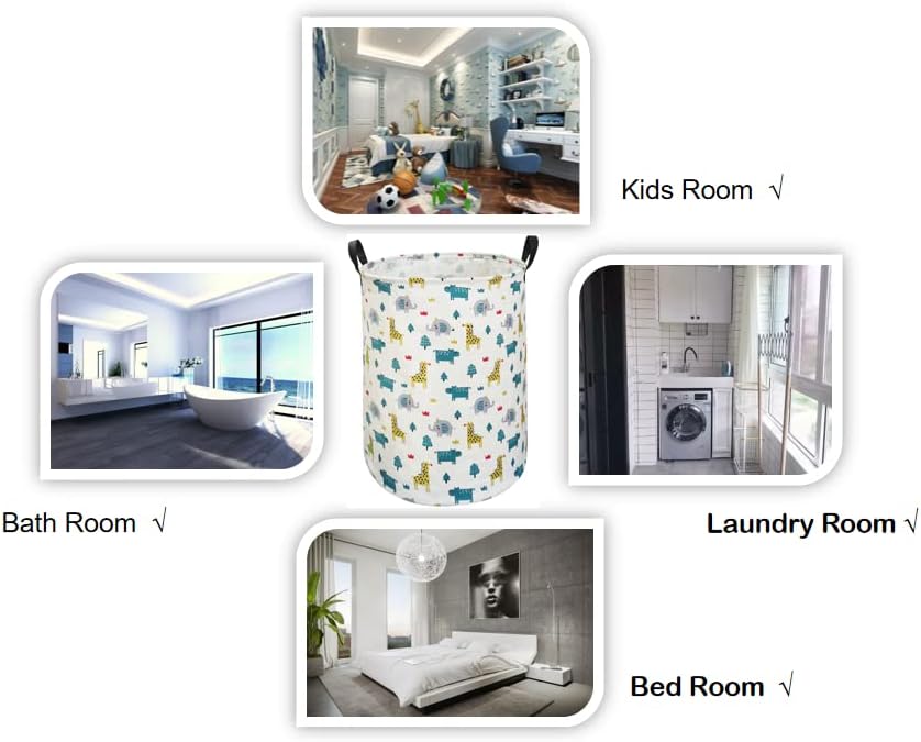 Cesta para la ropa sucia, plegable, impermeable, de lona, para ropa sucia, con dibujos animados, para habitación de los niños, almacenamiento de