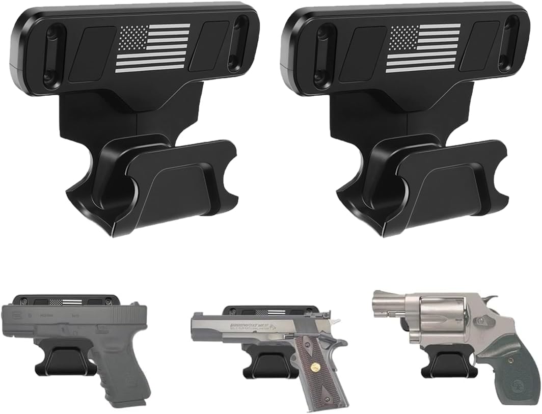 Imán de pistola, funda magnética de coche 2P con protección de gatillo, soporte magnético oculto para vehículo, camión, cajas fuertes, paredes,