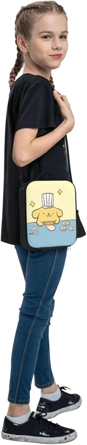 Lonchera divertida con aislamiento térmico para cachorros, bolsa de almuerzo suave para mujeres y hombres, bolsa de almuerzo reutilizable con