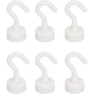 Estink 10 ganchos magnéticos, ganchos compactos de ABS de 11 libras, ganchos fuertes de plástico blanco para colgar, juego de ganchos para Estink 10 ganchos magnéticos, ganchos compactos de ABS de 11 libras, ganchos fuertes de plástico blanco para colgar, juego de ganchos para
