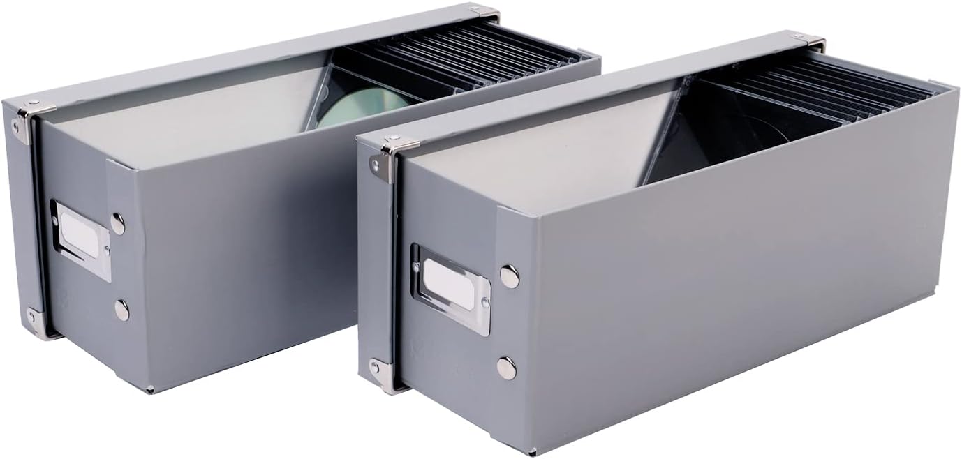 Snap-N-Store Caja de almacenamiento de CD  Paquete de 12  Soporte duradero para discos con tapa para almacenar discos (paquete de 2  CD, Ultimate