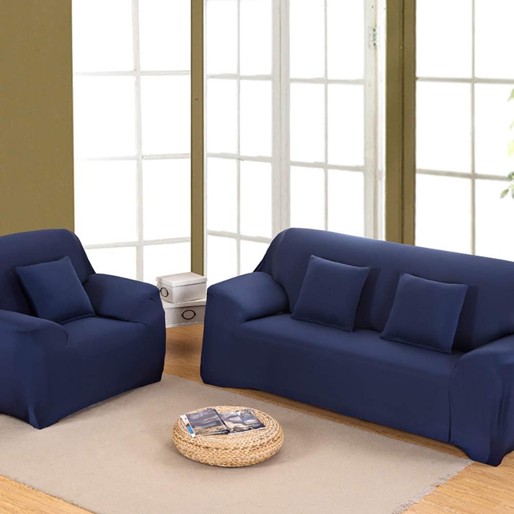 NDNCZDHC Funda de sofá elástica fácil de llevar, protector de muebles suave con parte inferior elástica, protector de sofá de poliéster y elastano,