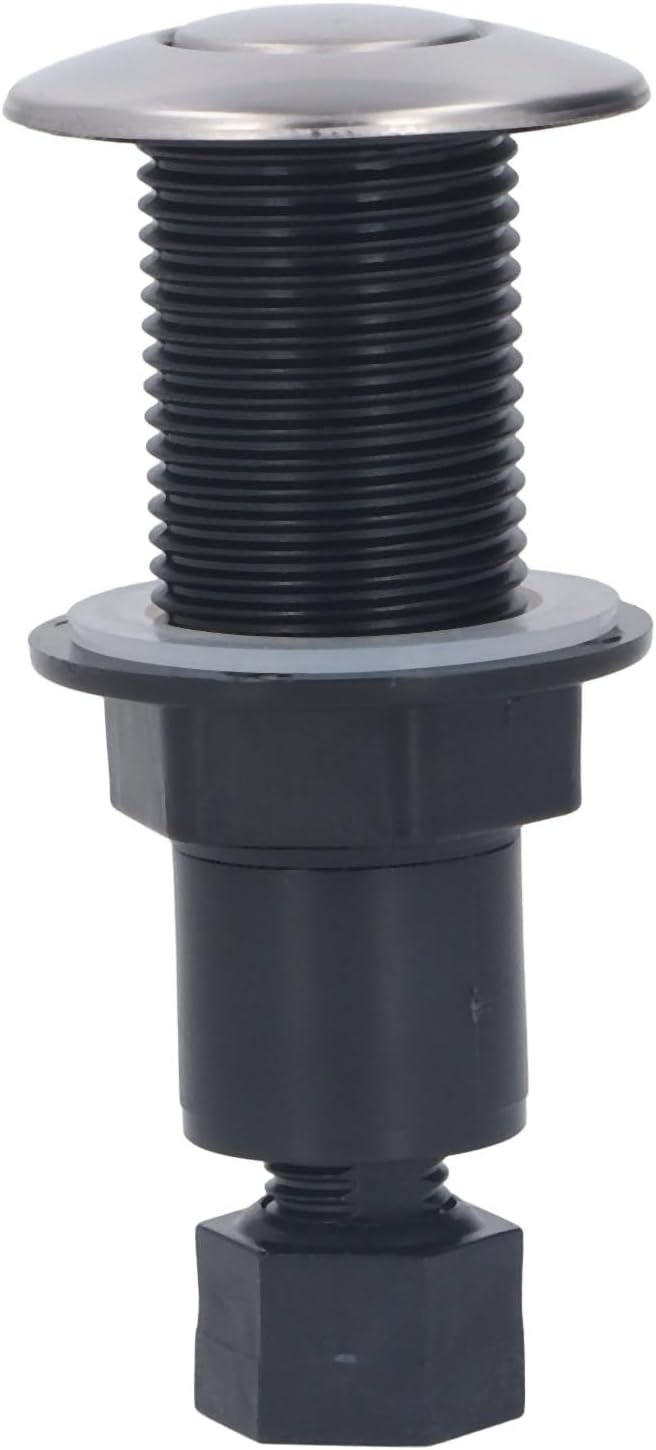 Kit de manguera de interruptor de aire para bañera neumática de 0.984 in, botón de arranque de repuesto de acero inoxidable, ABS 1,5 M, eliminación