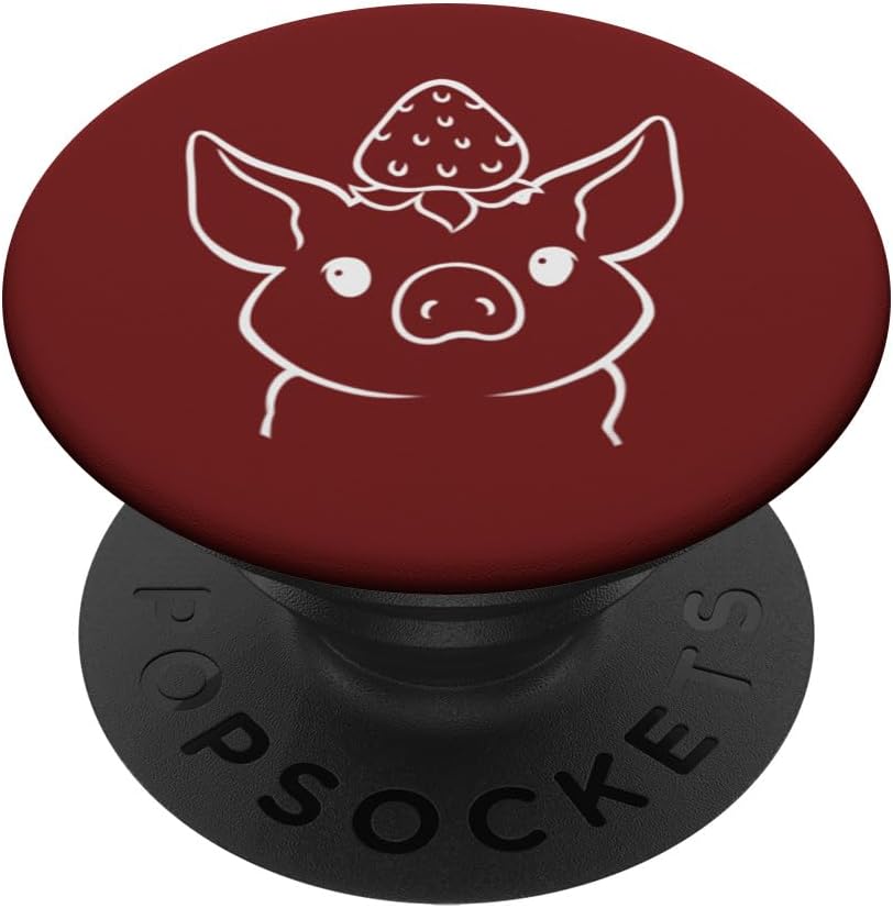 Sow Swine Cute Strawberry Mini Pig PopSockets Standard PopGrip