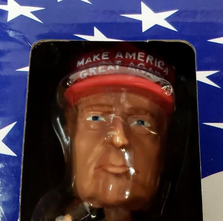 DC Souvenirs Trump Presidencial Bobblehead con sombrero rojo MAGA, el 45 presidente Trump vistiendo hace que Estados Unidos vuelva a ser grande de