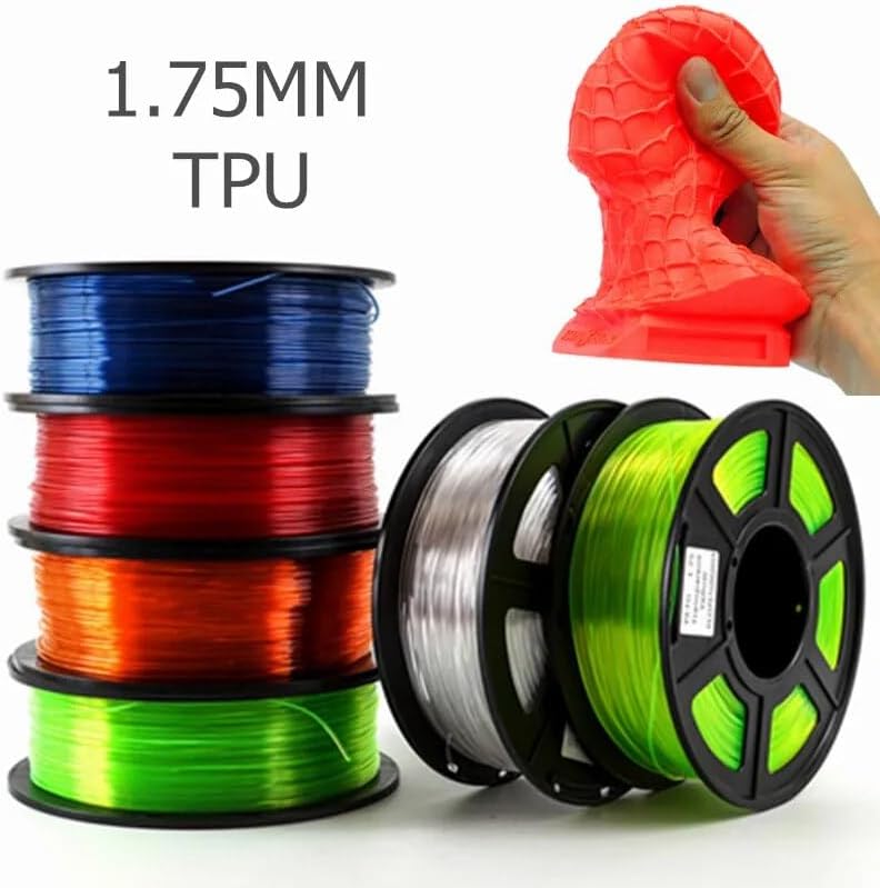 Filamento de impresora Filamento Flexible De Plástico Para Impresora 3D, Material De Impresión 3D De TPU, 0.069 in, 250G, Sublimación, 95A, Negro,