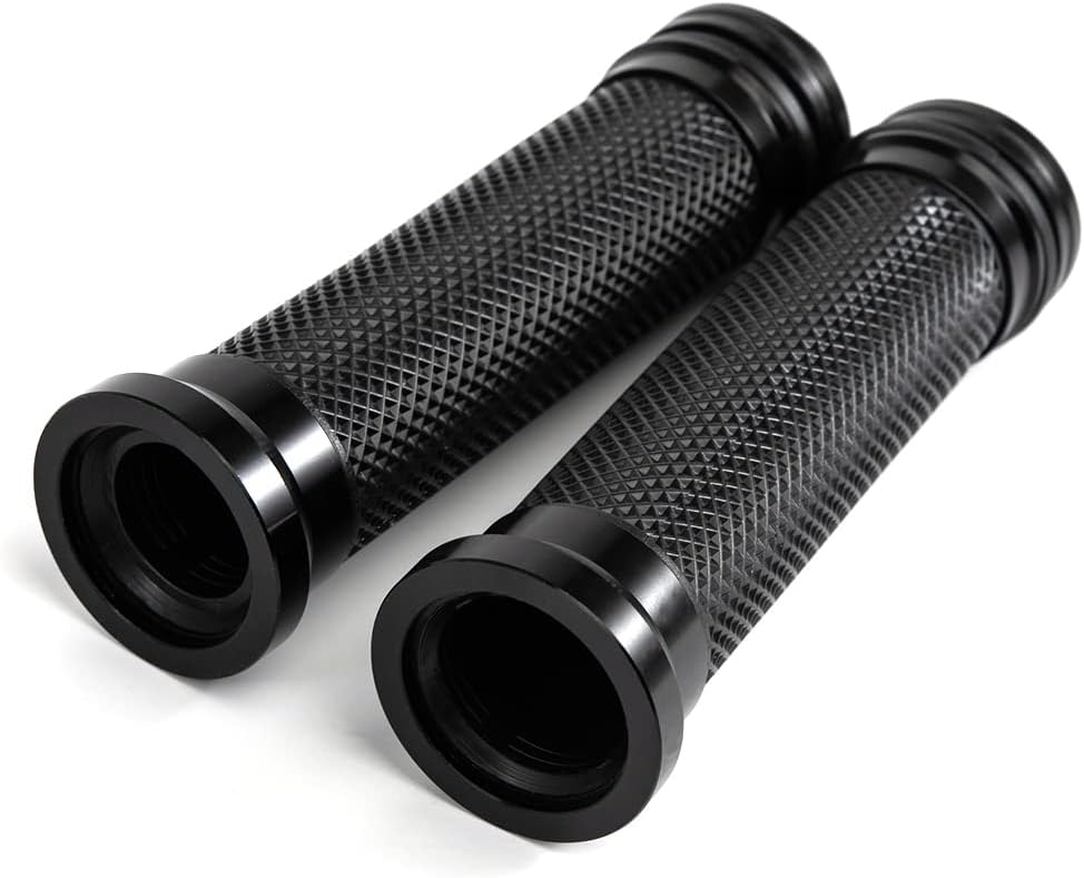 Hand Grips 78” 22mm Aluminum and Rubber Gel Handlebar Grip Non Slip Universal Motorcycle Grips for Motorbike