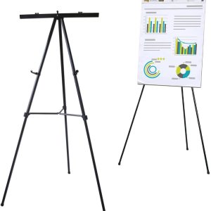 Caballete de presentaciones de aluminio, ligero, plegable, Negro Caballete de presentaciones de aluminio, ligero, plegable, Negro