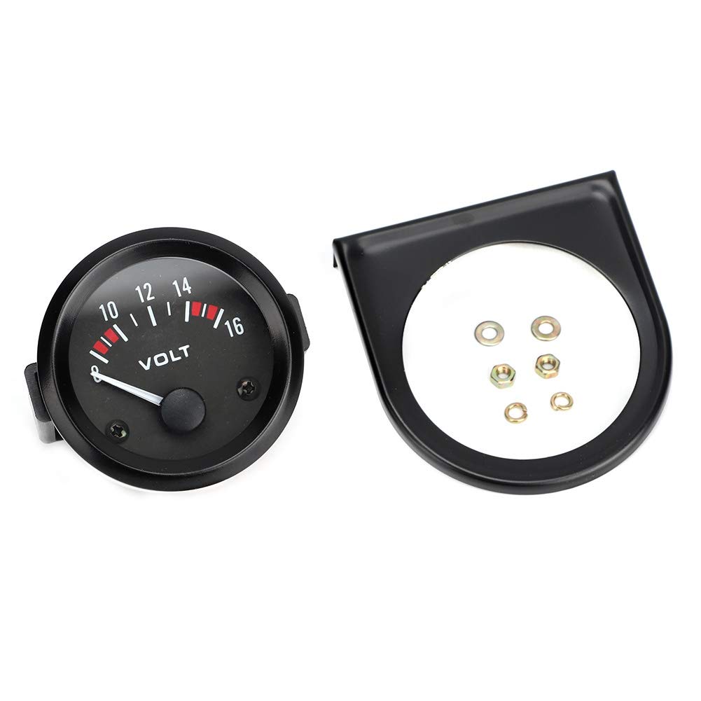 Voltímetro 12V 52mm2in Medidor de Voltaje 8-16V Volt Meter BX100007 Voltímetro Electrónico Voltímetro Voltímetro Medidor de Voltaje para Vehículo