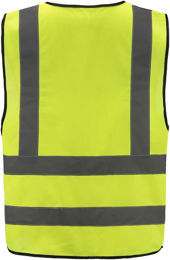 AYKRM Chaleco de alta visibilidad de alta visibilidad de 12 colores chaleco de seguridad de construcción de trabajo reflectante de alta visibilidad
