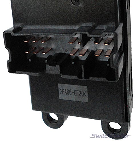 SWITCHDOCTOR Interruptor maestro de ventana para Nissan Quest 1999-2002 (4 ventanas) (Portland oscuro)
